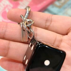 New Coach Black and White Dice Keychain Charm